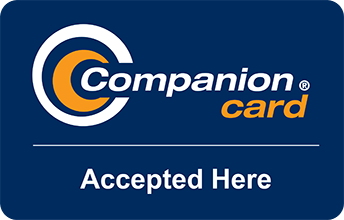 Companion Card accepted here